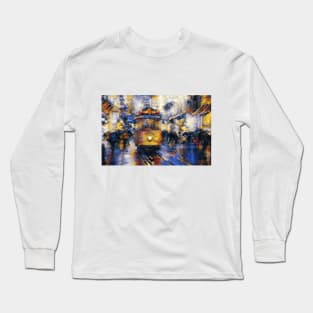 Tram on the road Painting Long Sleeve T-Shirt